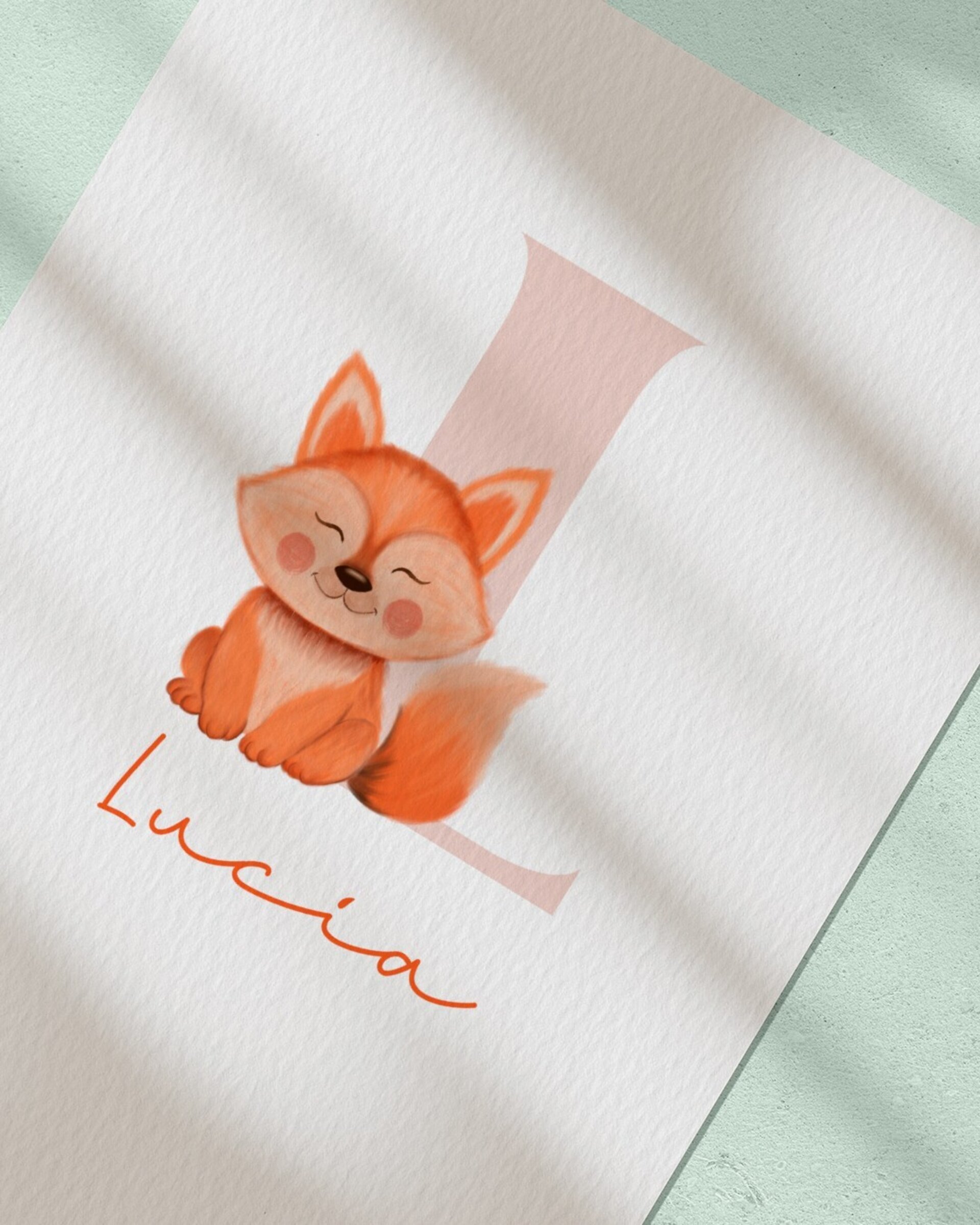 Lámina con nombre y animalito a elegir - 11