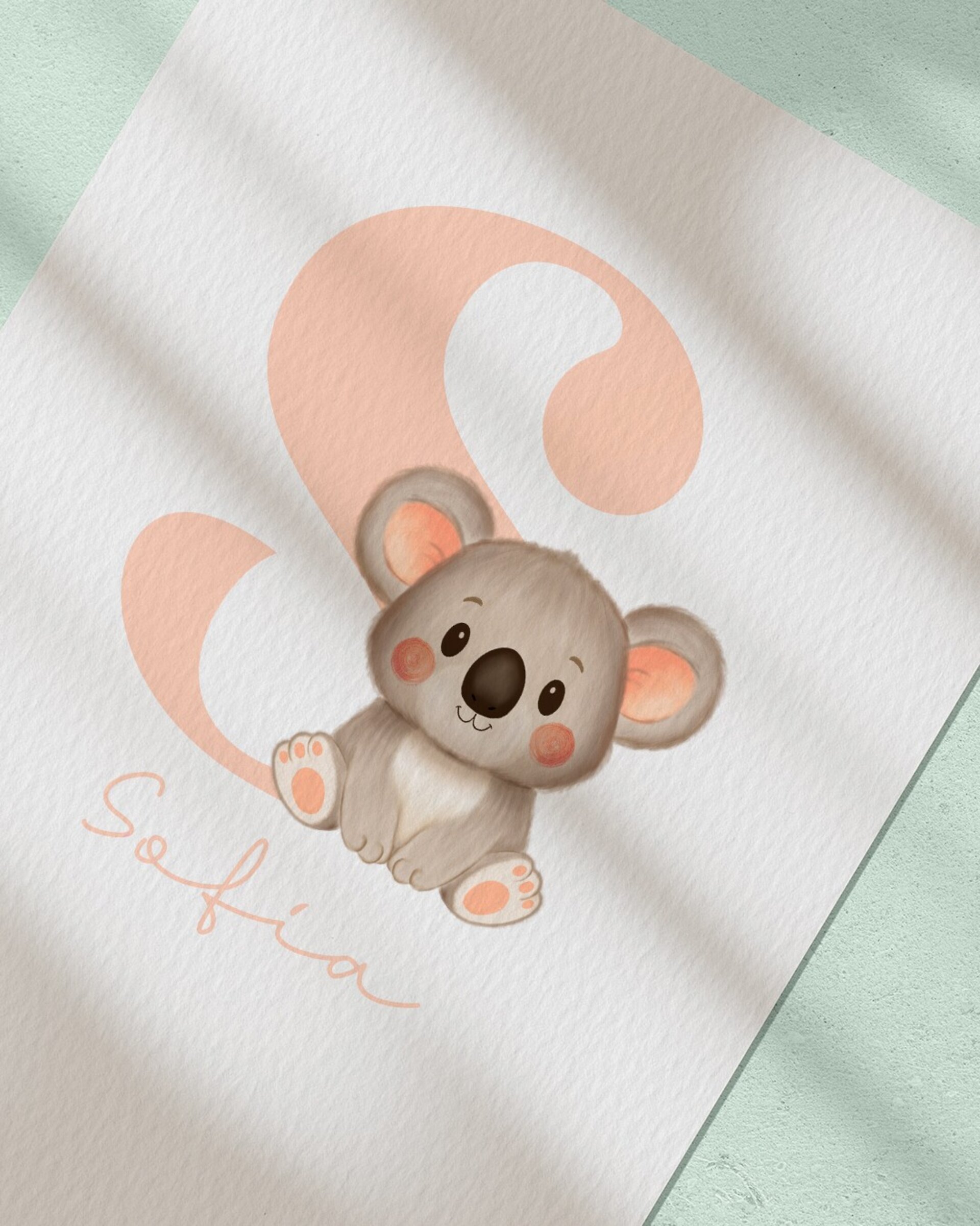 Lámina con nombre y animalito a elegir - 13