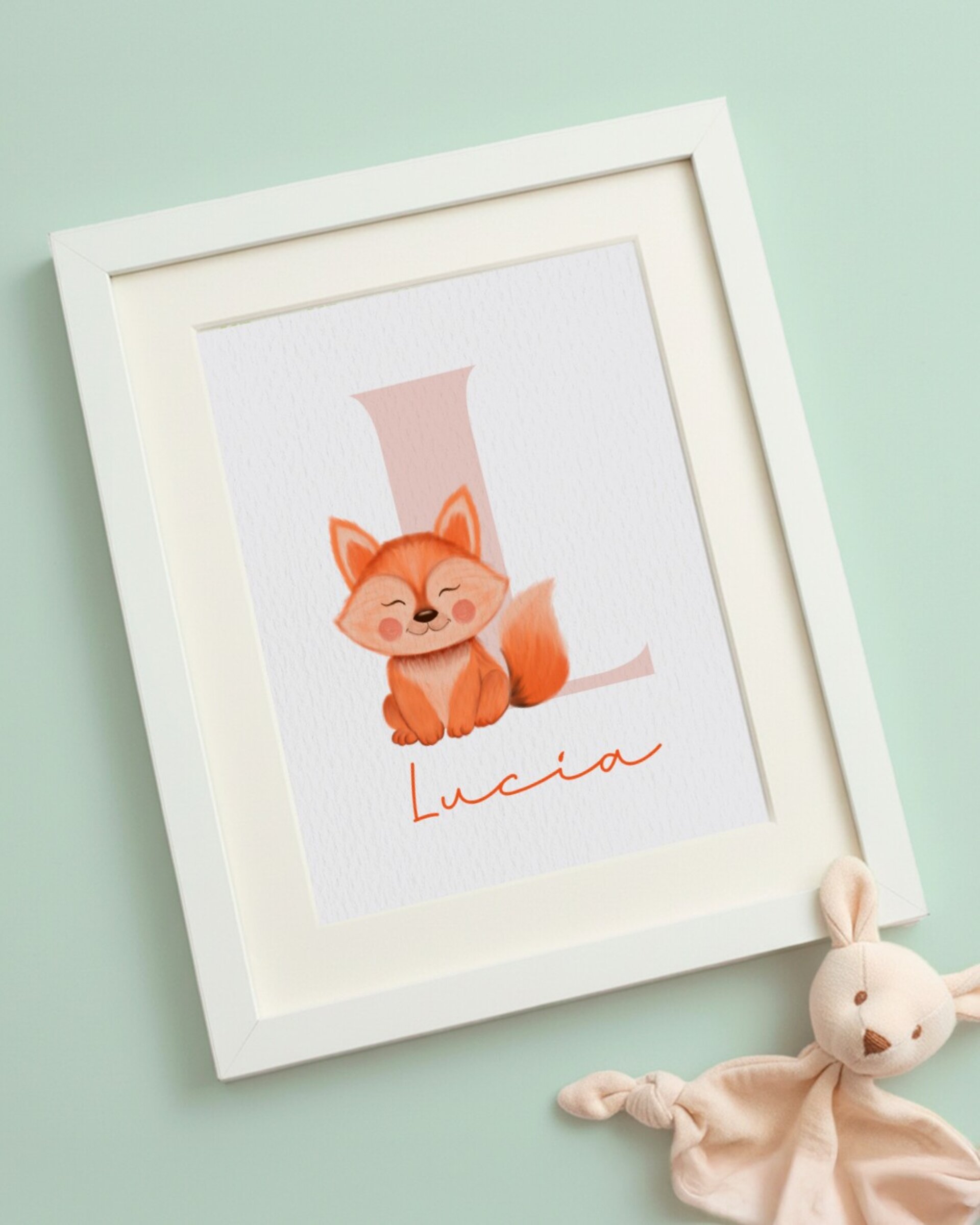 Lámina con nombre y animalito a elegir - 12