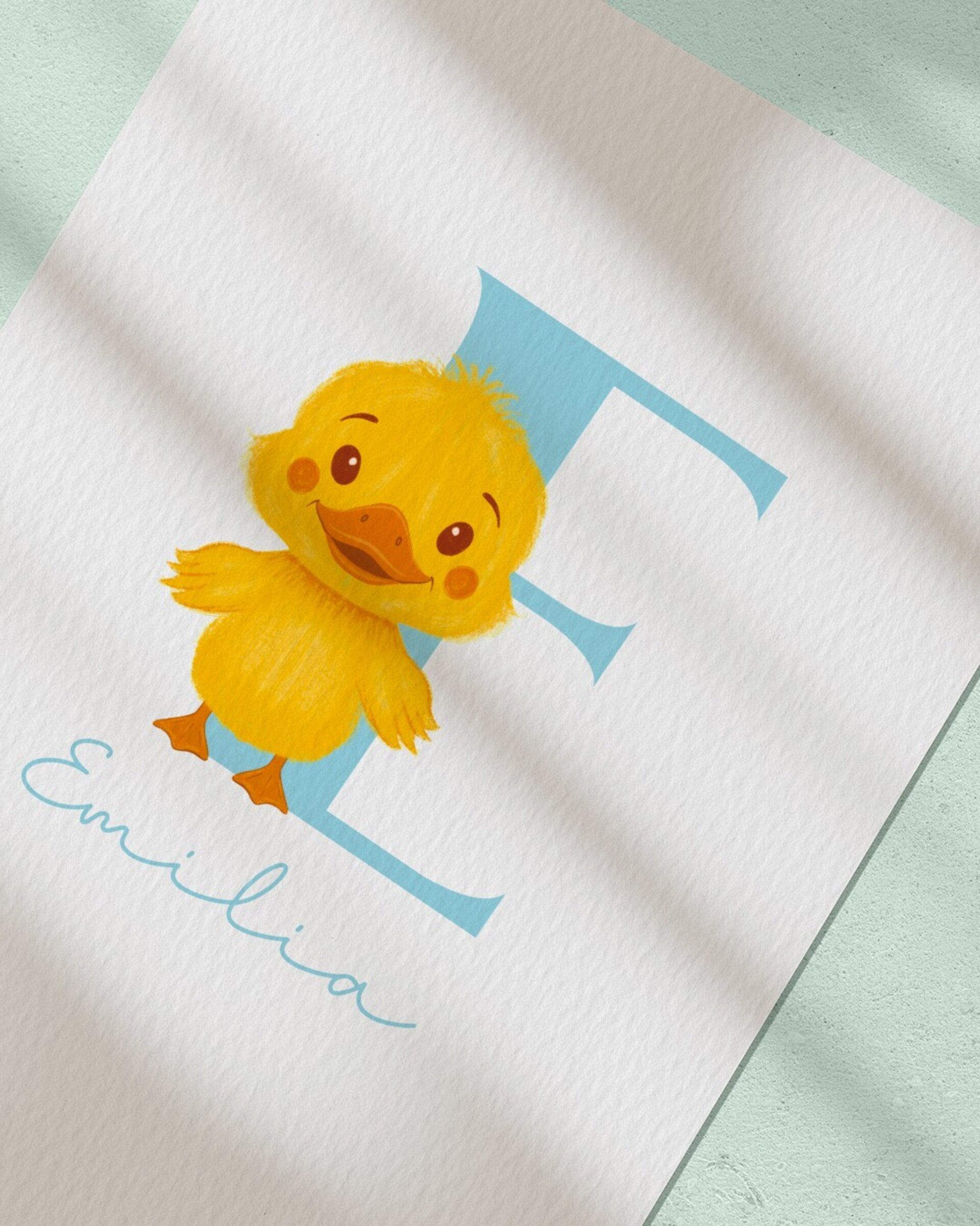 Lámina con nombre y animalito a elegir - 9