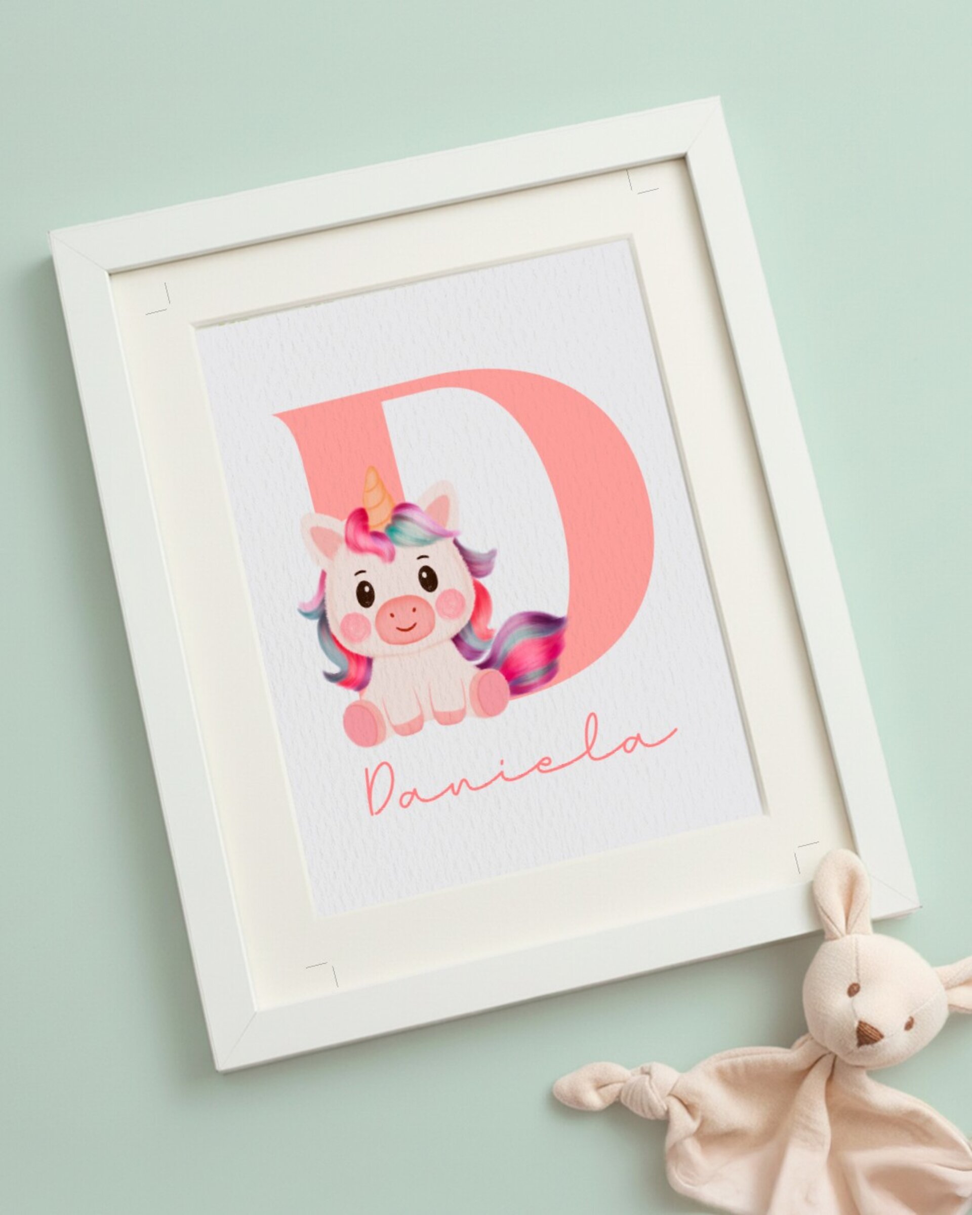 Lámina unicornio nombre a elegir - 2