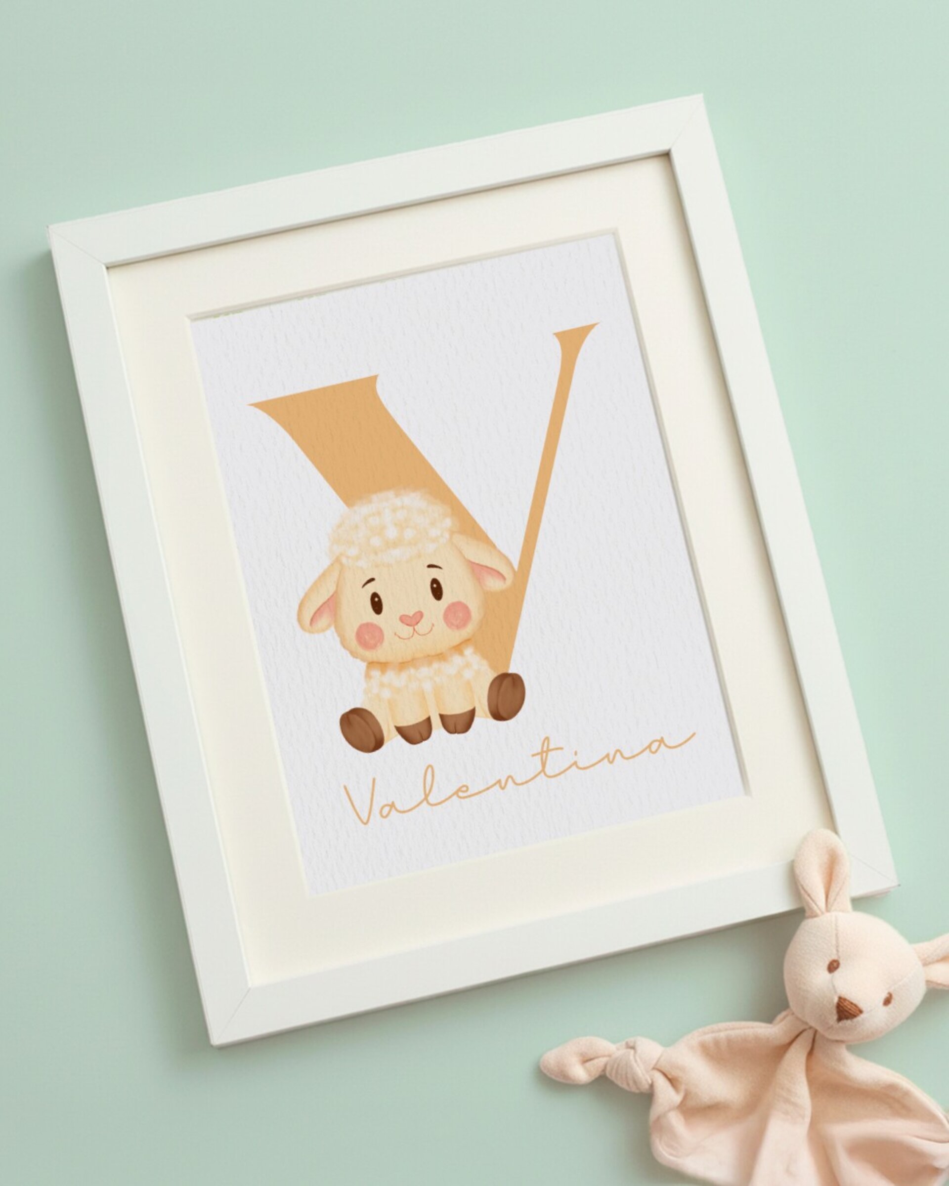 Lámina con nombre y animalito a elegir - 22