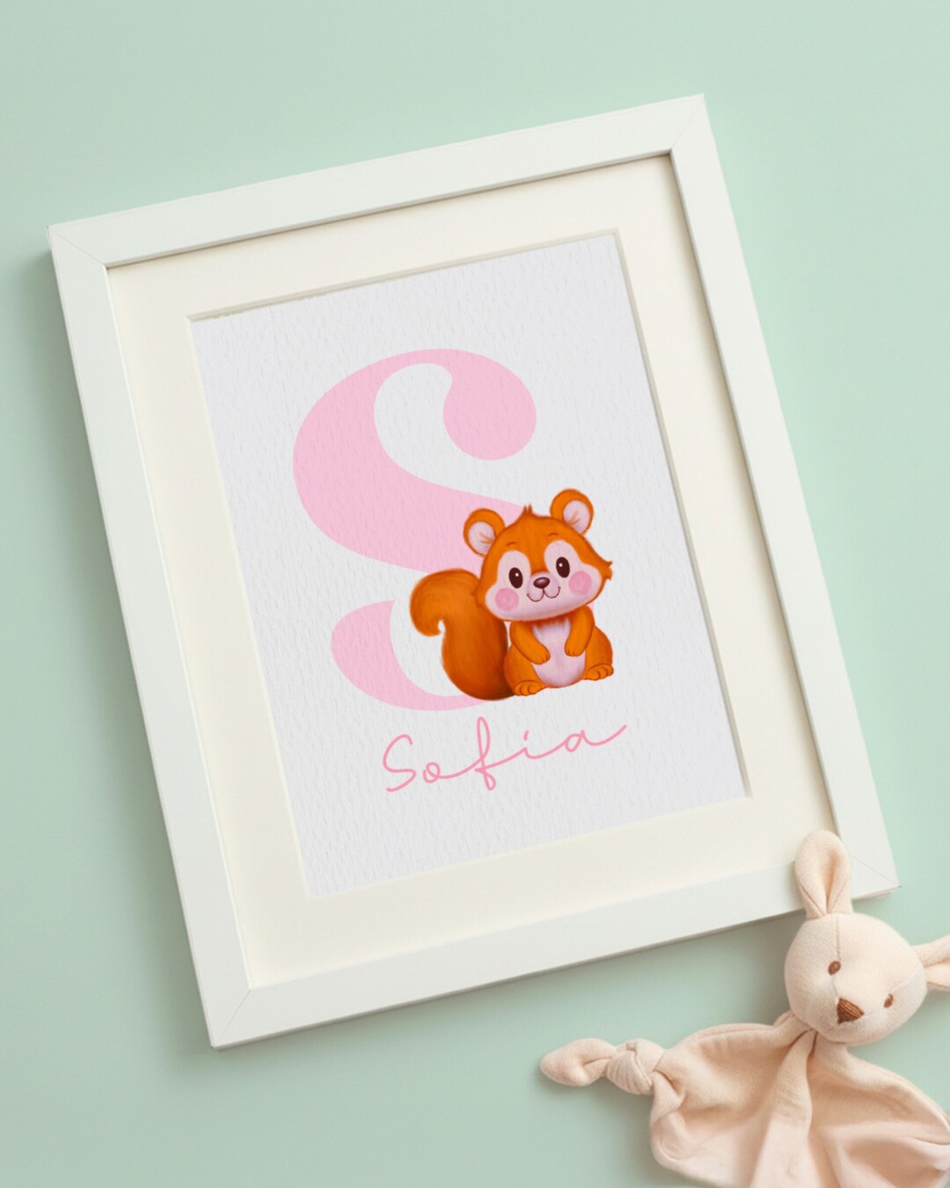 Lámina con nombre y animalito a elegir - 4