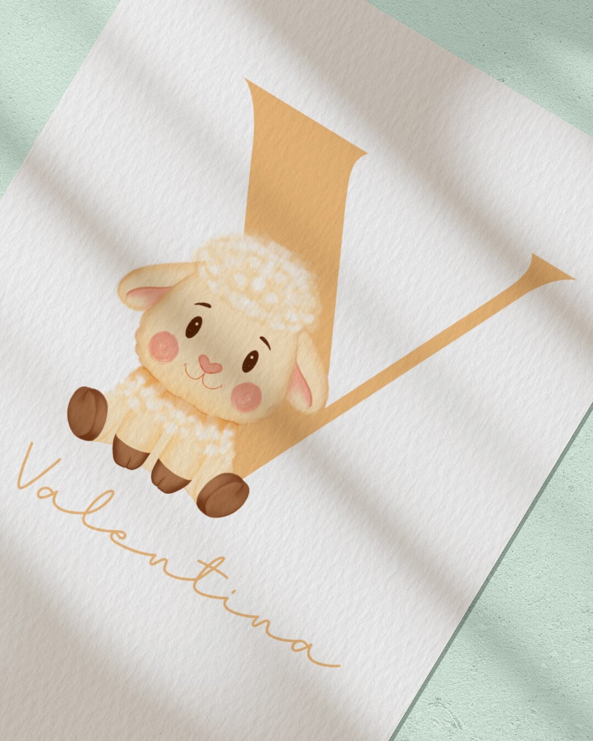 Lámina con nombre y animalito a elegir - 21