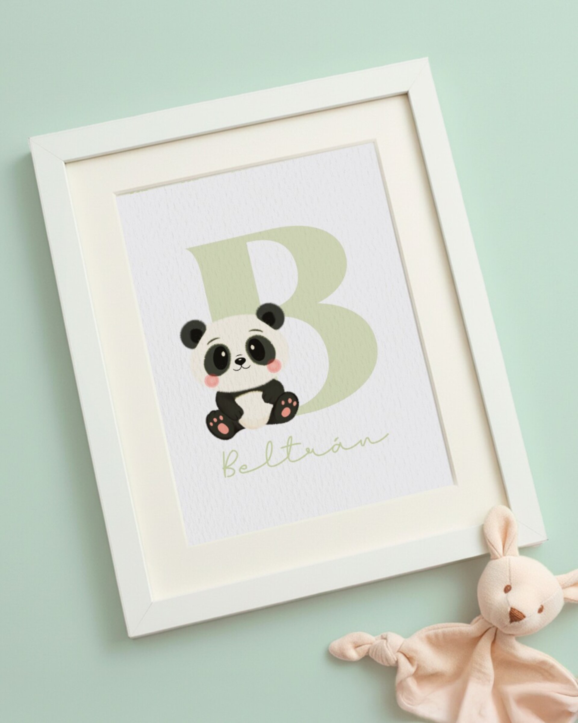 Lámina oso panda nombre a elegir - 2